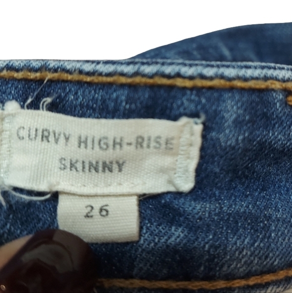 Madewell Curvy High Rise Crop Skinny Jeans Hi/Lo Raw Hem - Picture 8 of 11